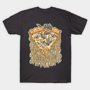 Zombie Hand with Horror Pizza T-Shirt
